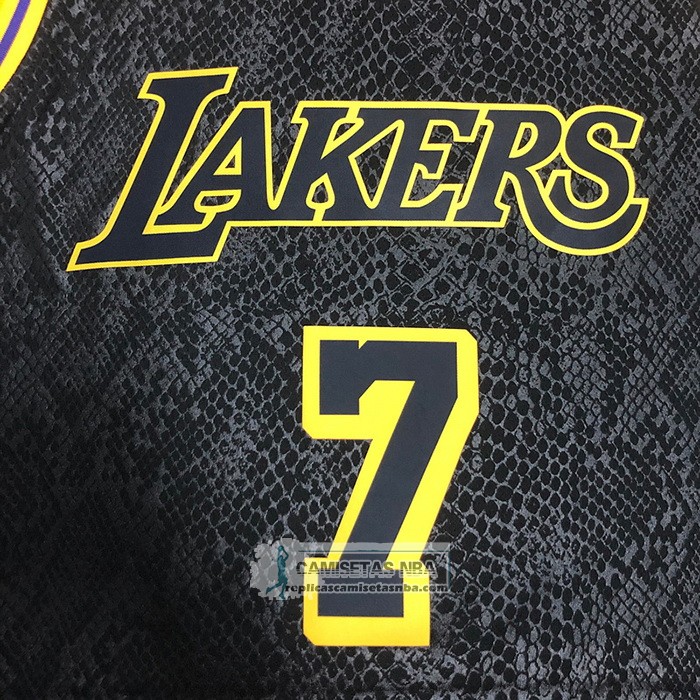 Camiseta Los Angeles Lakers Carmelo Anthony NO 7 Black Mamba Negro